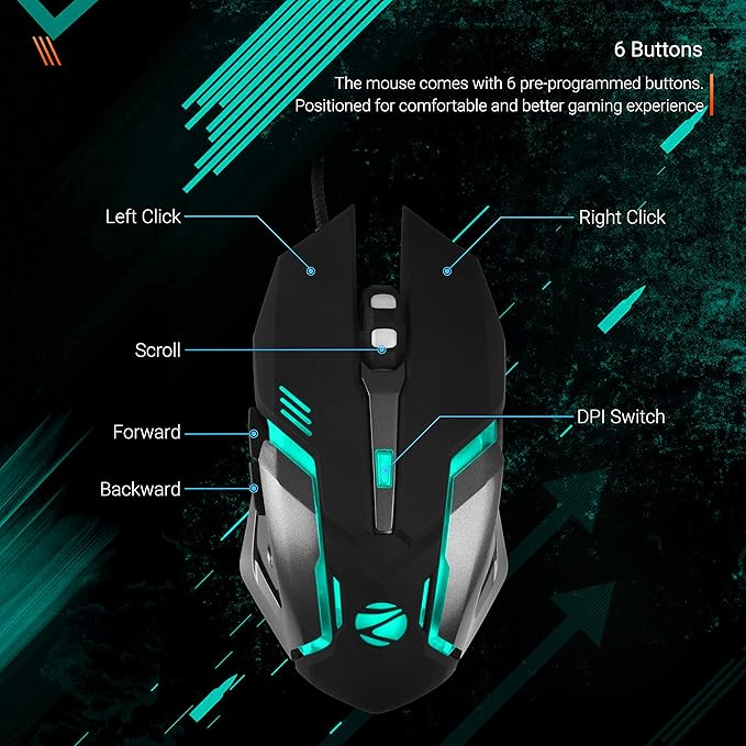 Zebronics Wired Gaming Mouse ZEB-Scropio