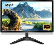FRONTECH 22-inch, LED, HD 1680x1050, 60Hz, Black, Wall Mountable Slim & Stylish Design, 16.7M Colors, HDMI & VGA Ports, Built-in Power Supply Monitor (MON-0060)