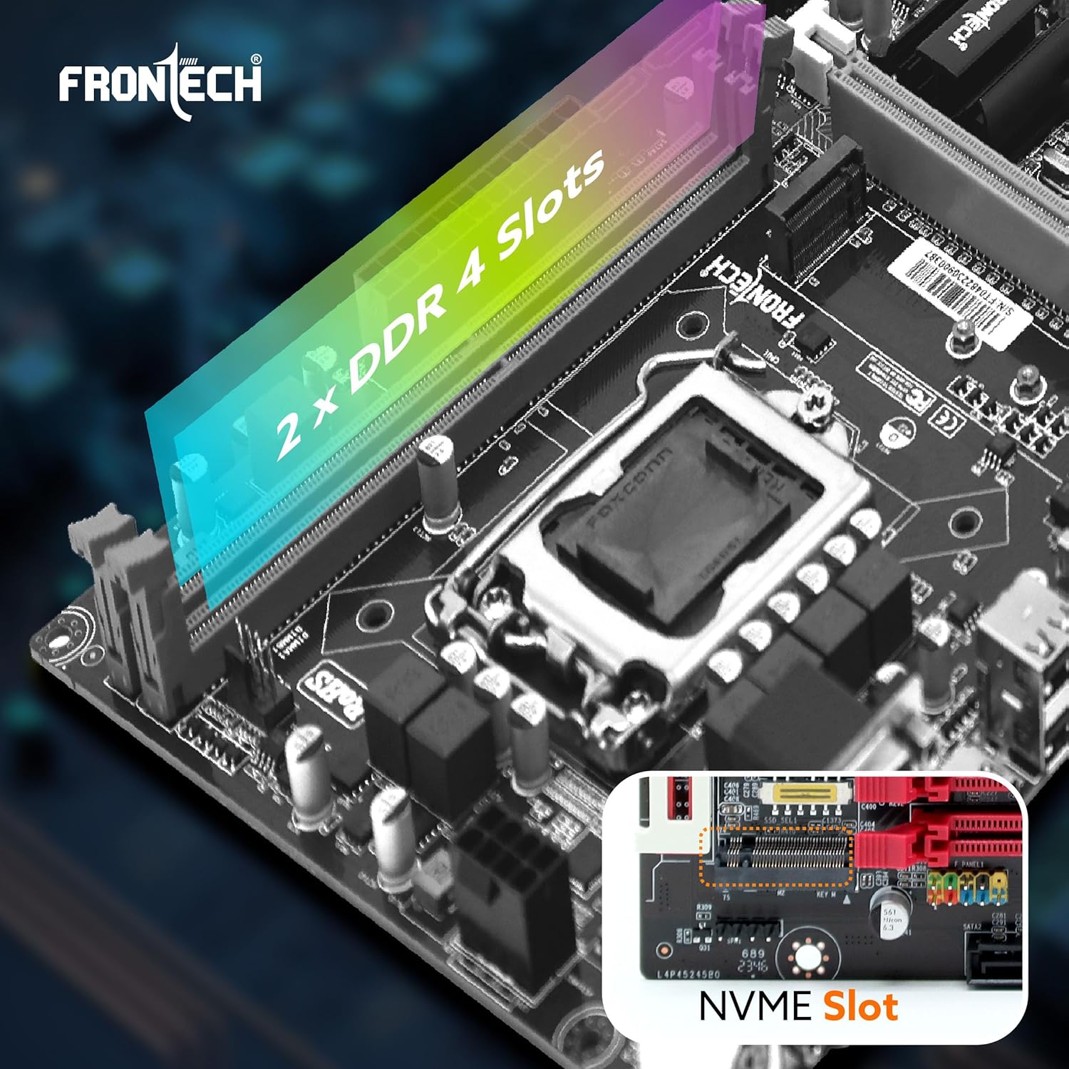 FRONTECH High-Performance 8th & 9th Generation LGA 1151 Motherboard with H310 Express Chipset (FT-0482)