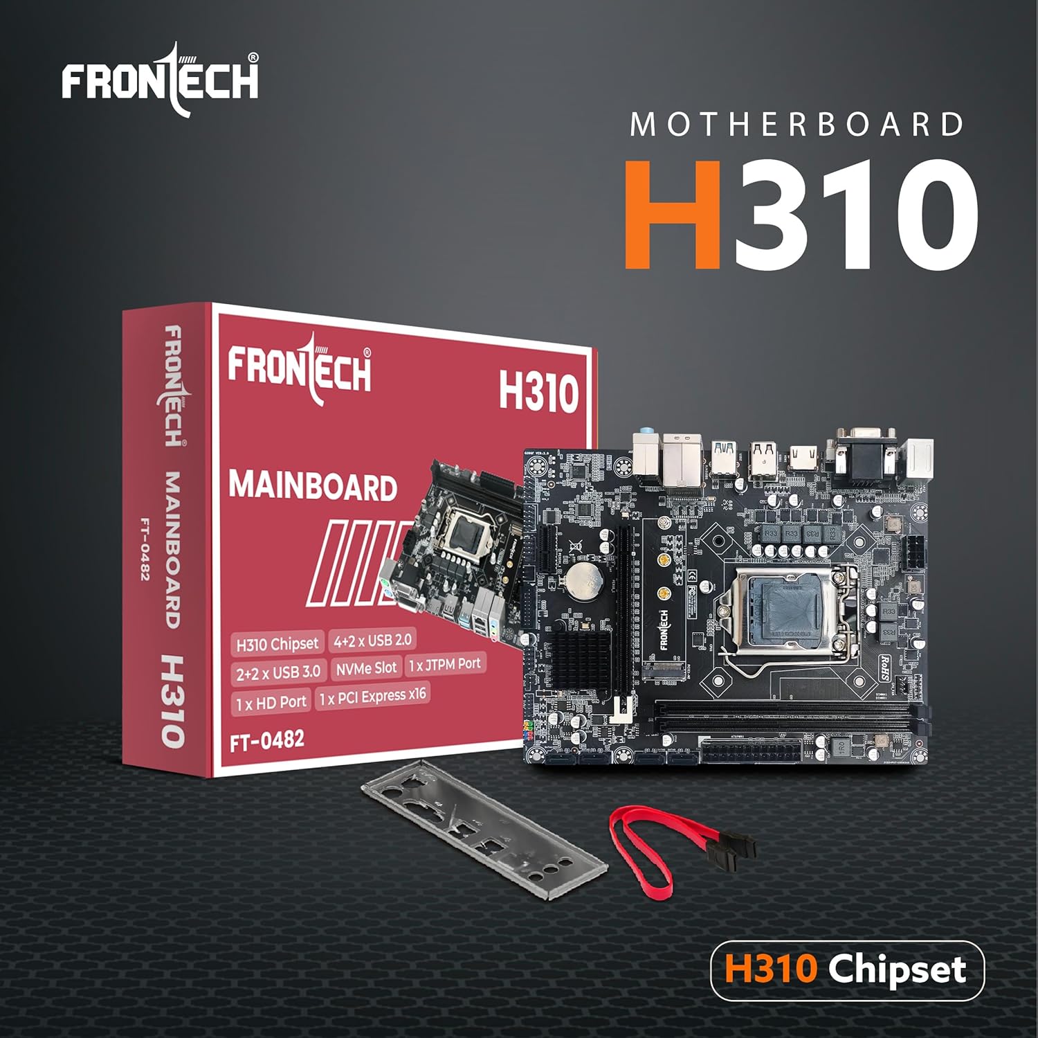FRONTECH High-Performance 8th & 9th Generation LGA 1151 Motherboard with H310 Express Chipset (FT-0482)